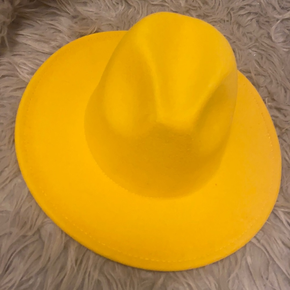 Yellow (mustard) fedora hat